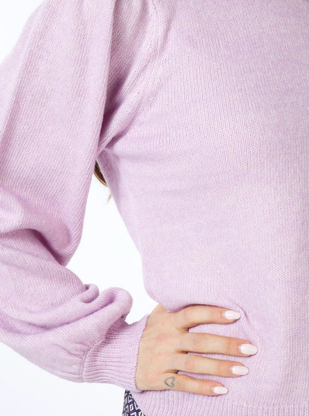 Puff Sleeve Sweater [Lilac-F2331513]