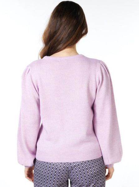 Puff Sleeve Sweater [Lilac-F2331513]