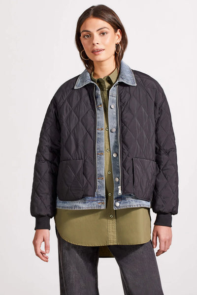 Quilted Bomber Jacket [Black-5631O]