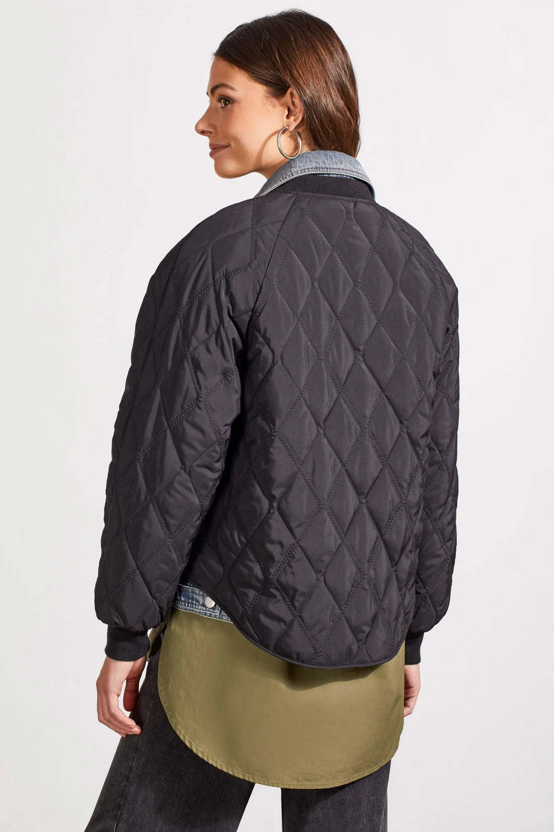 Quilted Bomber Jacket [Black-5631O]