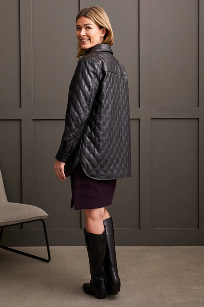 Quilted Snap Front Jacket [Black-5567O]