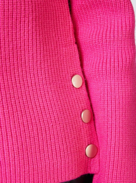 Raglan Sweater Snap Button [Fuchsia-F2307511]