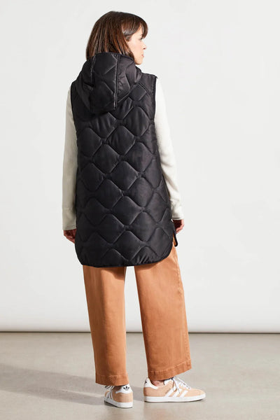 Reversible Hooded Puffer Vest [Black-1943O]