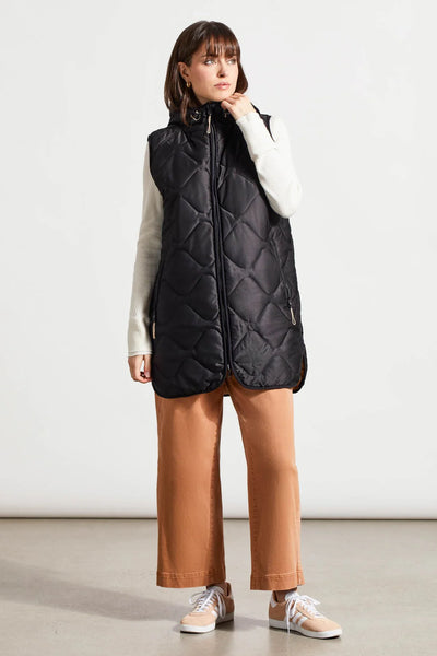 Reversible Hooded Puffer Vest [Black-1943O]