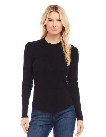 Ribbed Sweater [BLK-3L89742]