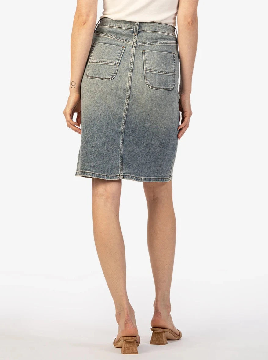 Rose Skirt Button Front Portch [Helpful W Medium-KK1835MA1]