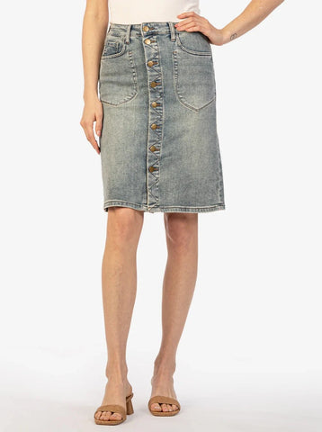 Rose Skirt Button Front Portch [Helpful W Medium-KK1835MA1]