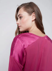 Satin Front Top Jersey Back [Amethyst-C1324]