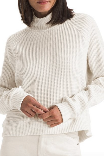 Long Sleeve Mock Neck Chabot [White Dune]