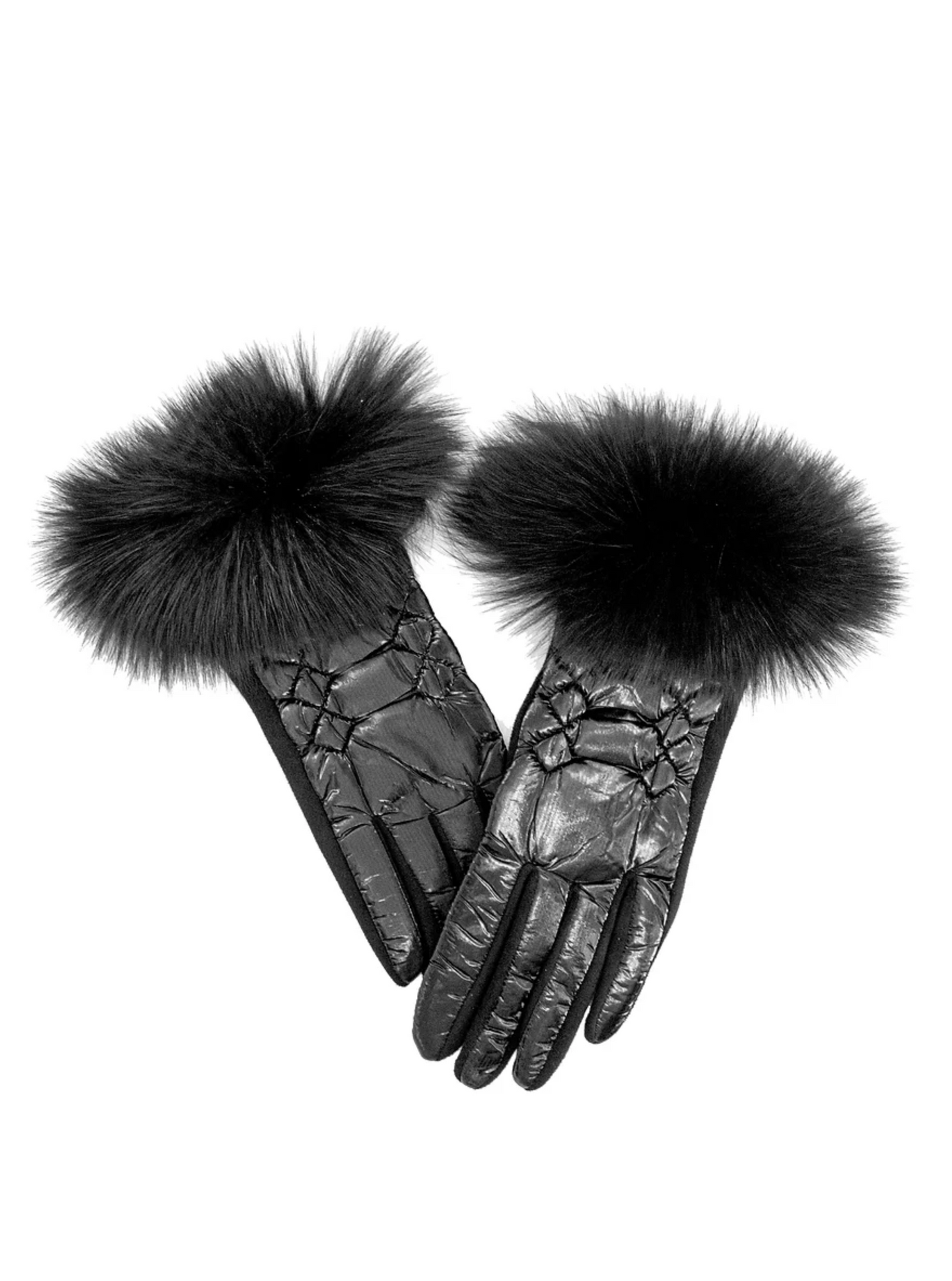 Shinny Puffer Glove [Black-GLVM01]