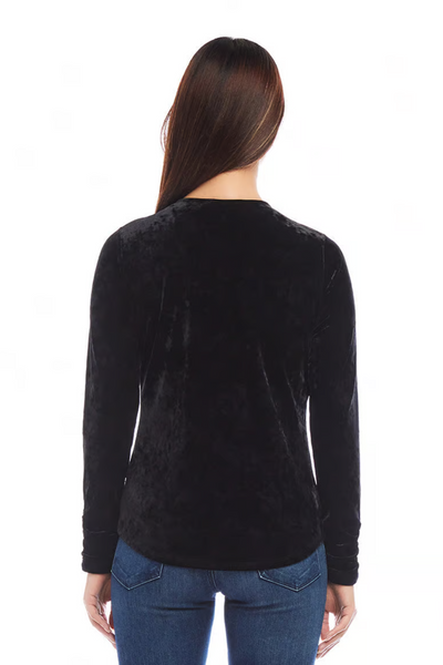 Shirred SLV Top [BLK-3L09402]