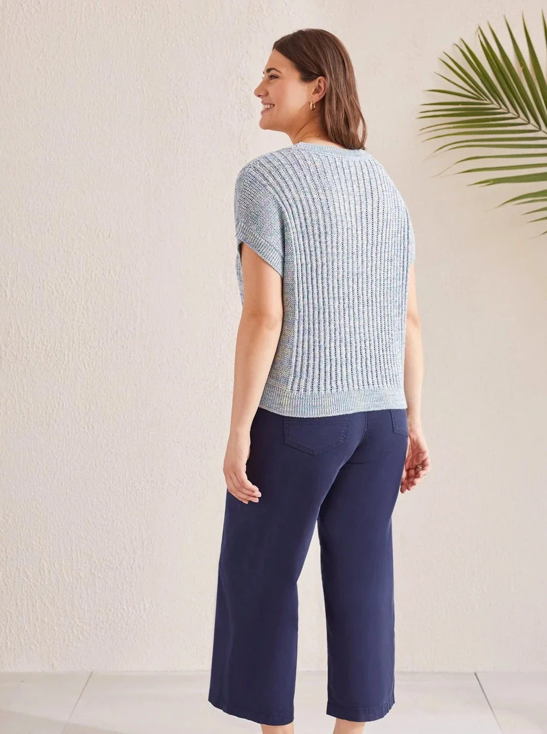 Sleeveless Boatneck Stitch Sweater [1779O/4932-3095]