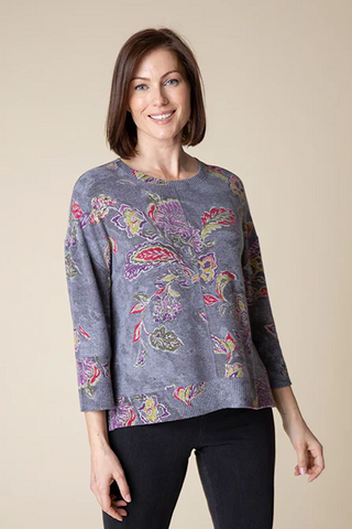 Supersoft Fleece Vintage Garden Pullover [Iron-35369]