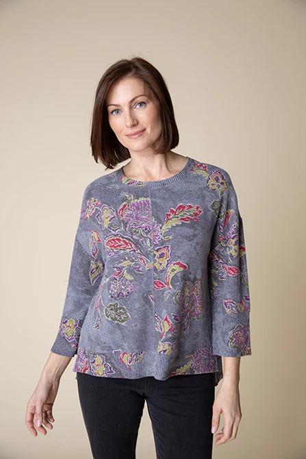 Supersoft Fleece Vintage Garden Pullover [Iron-35369]