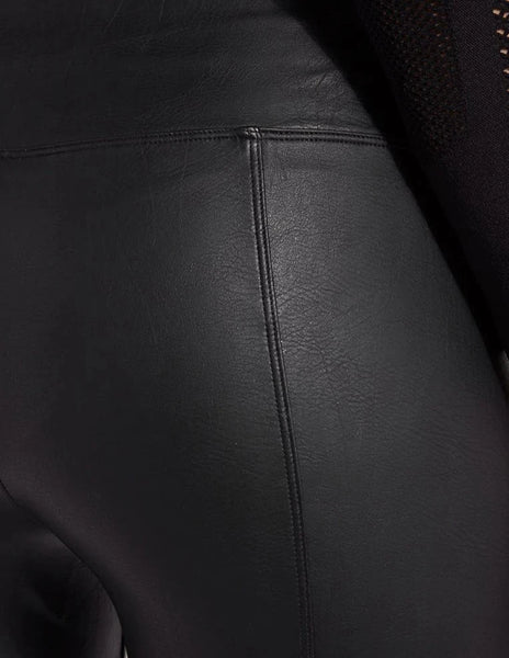 Textured leather Legging [10-2384-M8-Kohl Black]