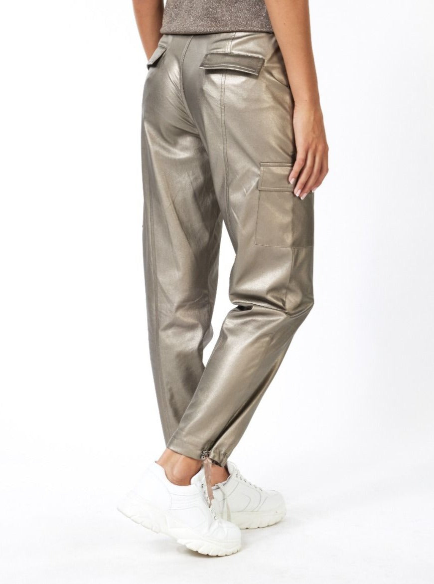 Trousers Cargo PU [Soft Gold-F2311503]