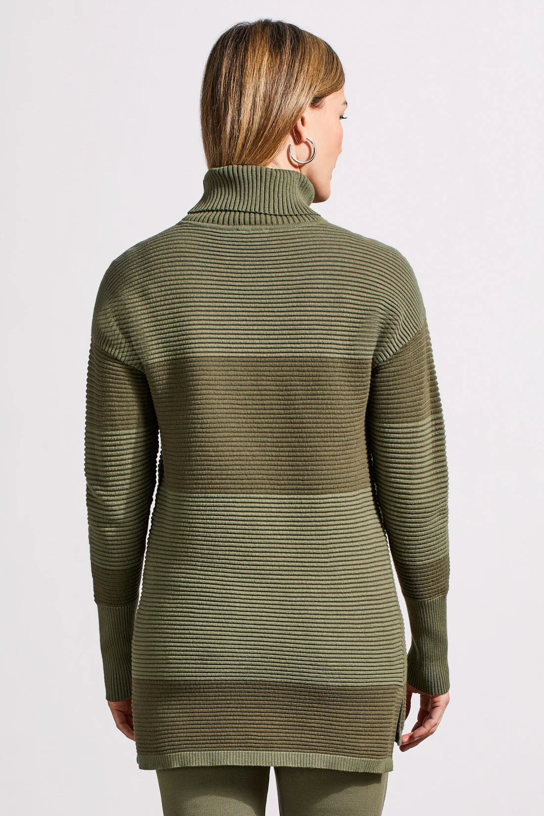 Turtleneck High Low Sweater W Side Slits [Clover-7865O]