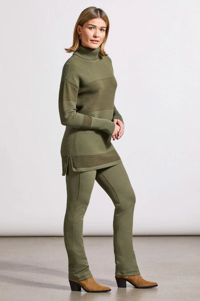 Turtleneck High Low Sweater W Side Slits [Clover-7865O]