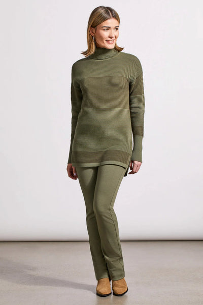 Turtleneck High Low Sweater W Side Slits [Clover-7865O]