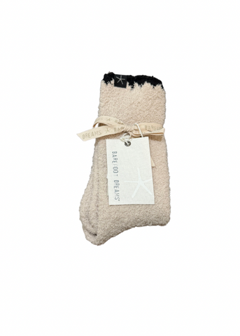 Cozy Sheek Blanket Stitch Socks [Stone-BDWCC2617O]