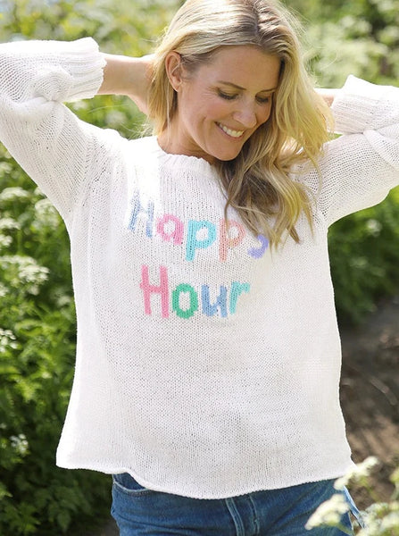 Wooden Ships Happy Hour Crewneck [White-K52C2W057]