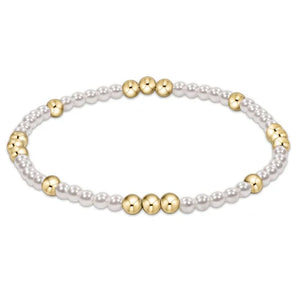 Worthy Pattern 3MM Bead Bracelet Pearl [BWOP3PE]