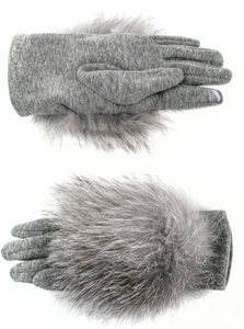 Woven Gloves [Grey-GLMK61] M/L