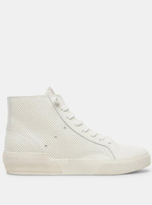 Zohara Perforated Leather Footwear [White-VZOHARA0]