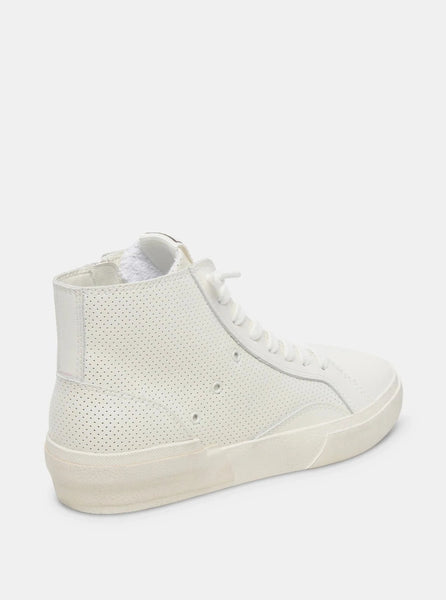 Zohara Perforated Leather Footwear [White-VZOHARA0]