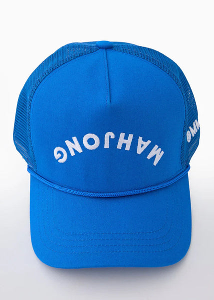 Blue Mahjong Backwards Hat [Blue]