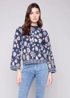 Jacquard Sweater [Floral-C2905]