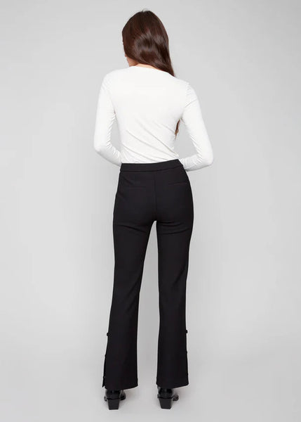 Gusty Crepe Flare Pant [Black-C5682]
