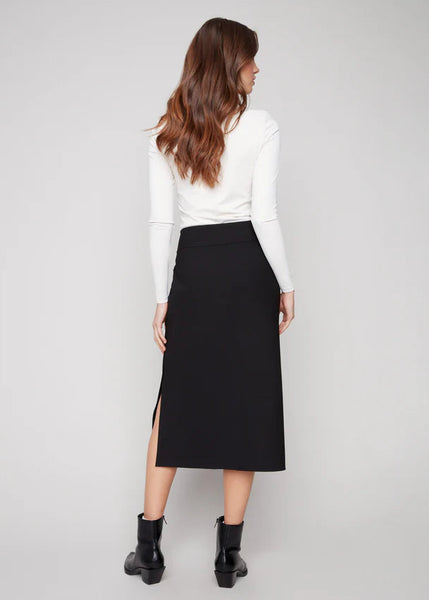 Gusty Crape Skirt [Black-C7076R]