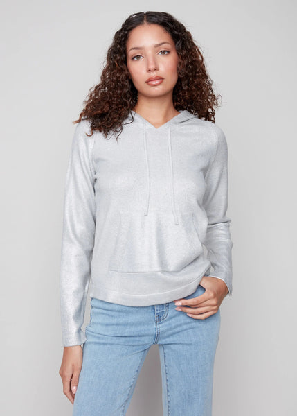 Raglan Sleeve Hoodie Sweater [Silver-C2733R]