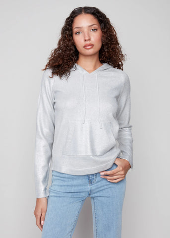 Raglan Sleeve Hoodie Sweater [Silver-C2733R]