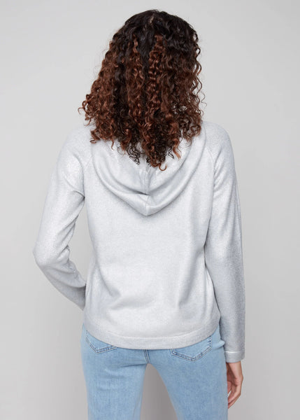 Raglan Sleeve Hoodie Sweater [Silver-C2733R]