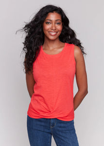 Sleeveless Tank W Twisted Hem [Fiesta-C1365]