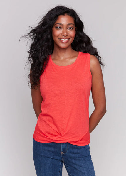 Sleeveless Tank W Twisted Hem [Fiesta-C1365]