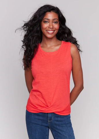 Sleeveless Tank W Twisted Hem [Fiesta-C1365]