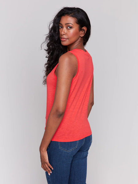 Sleeveless Tank W Twisted Hem [Fiesta-C1365]