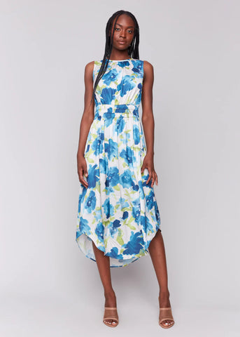 Printed Crewneck Dress [Lime-C3175]