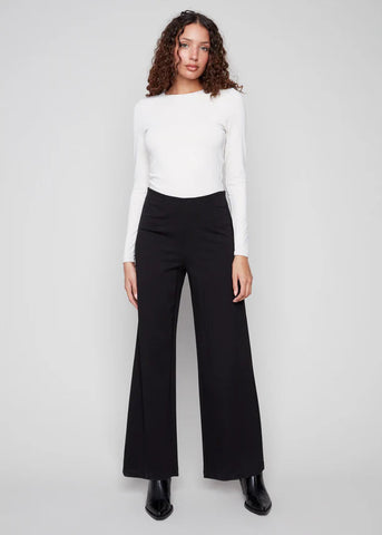 Pull On Wide Leg Pant [Black-C5540R]