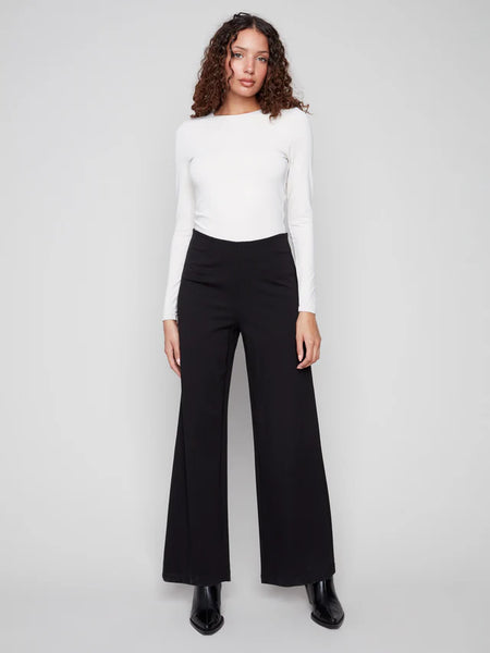 Pull On Wide Leg Pant [Black-C5540R]
