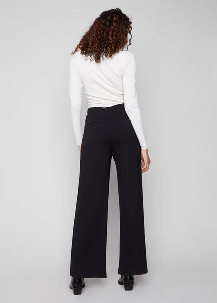 Pull On Wide Leg Pant [Black-C5540R]