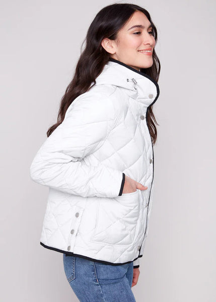 Quilted Puffer Jacket [Almond-C6372]