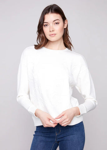 Scuba Long Sleeve Top [Ecru-C1406E]