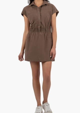 Dori Front Button Dress [Chocolate Brown-KD110701]