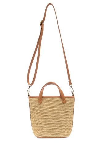Straw Mini Bucket Crossbody [Natural-L8326]
