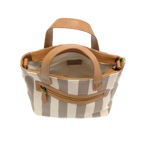 Awning Stripe Bucket Bag [Neutral-L8284]