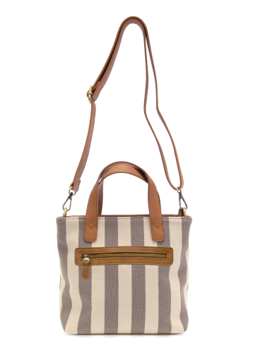 Awning Stripe Mini Canvas Tote [Neutral-L8285]